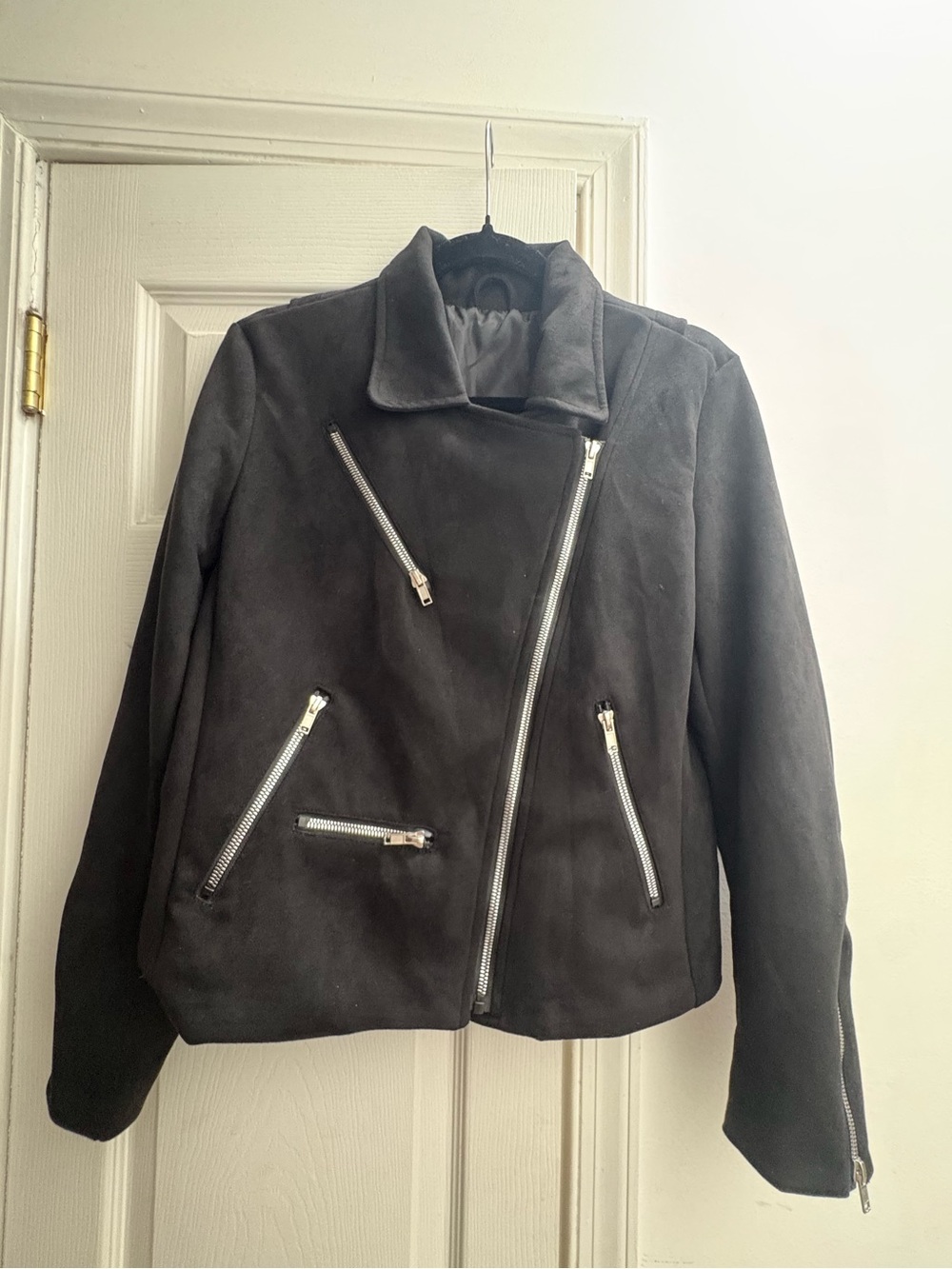 Black Women’s Faux Suede Jacket